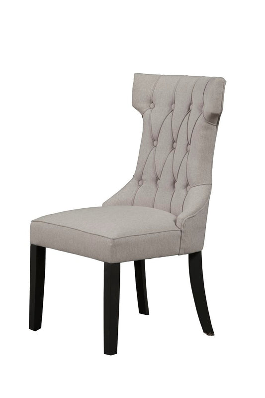 Alpine Furniture - Manchester Upholstered Side Chairs, Light Grey/Black (Set of 2) - 3868-02 veiw 1