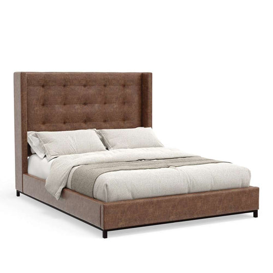 Alpine Furniture - Mundo Upholstered Full Platform Bed, Brown - 1196F veiw 2