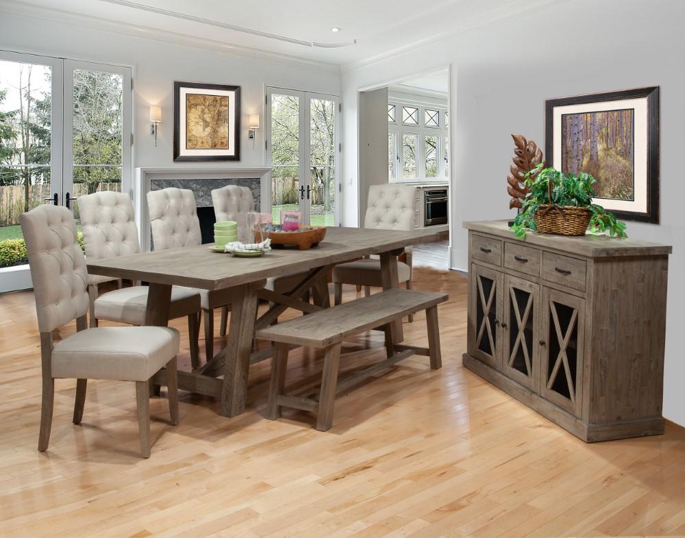 Alpine Furniture - Newberry Extension Dining Table, Weathered Natural - 2068-01 veiw 3