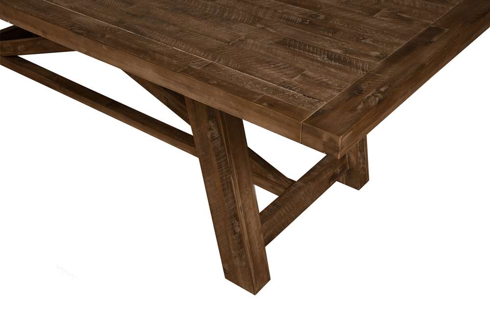 Alpine Furniture - Newberry Rectangular Wood Dining Table, Medium Brown - 4068-01 veiw 4