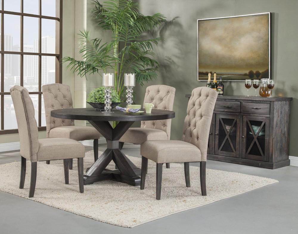 Alpine Furniture - Newberry Round Dining Table, Salvaged Grey - 1468-25 veiw 2