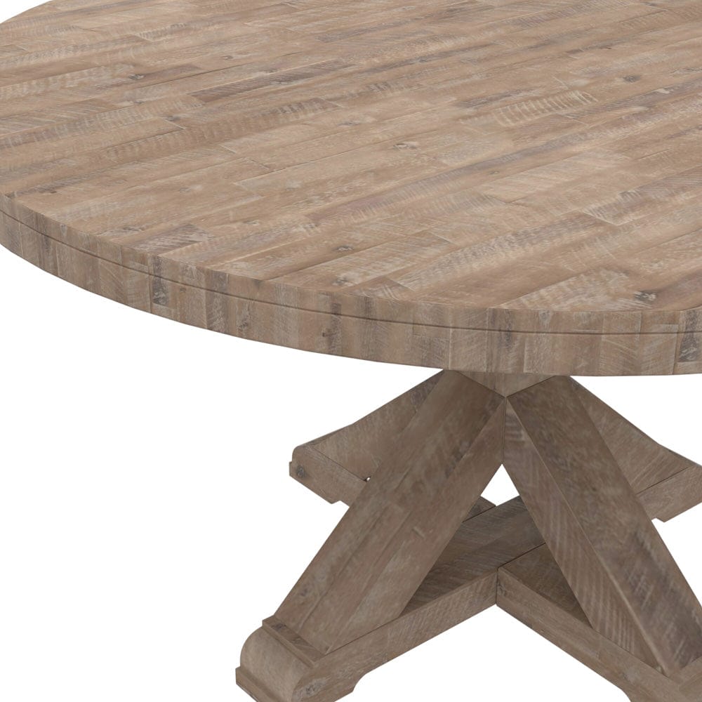 Alpine Furniture - Newberry Round Dining Table, Weathered Natural - 2068-05 view 5
