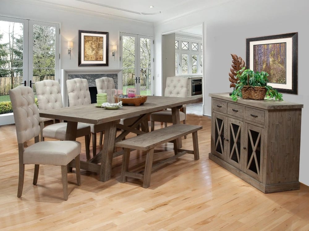Alpine Furniture - Newberry Sideboard, Weathered Natural - 2068-06 view 6