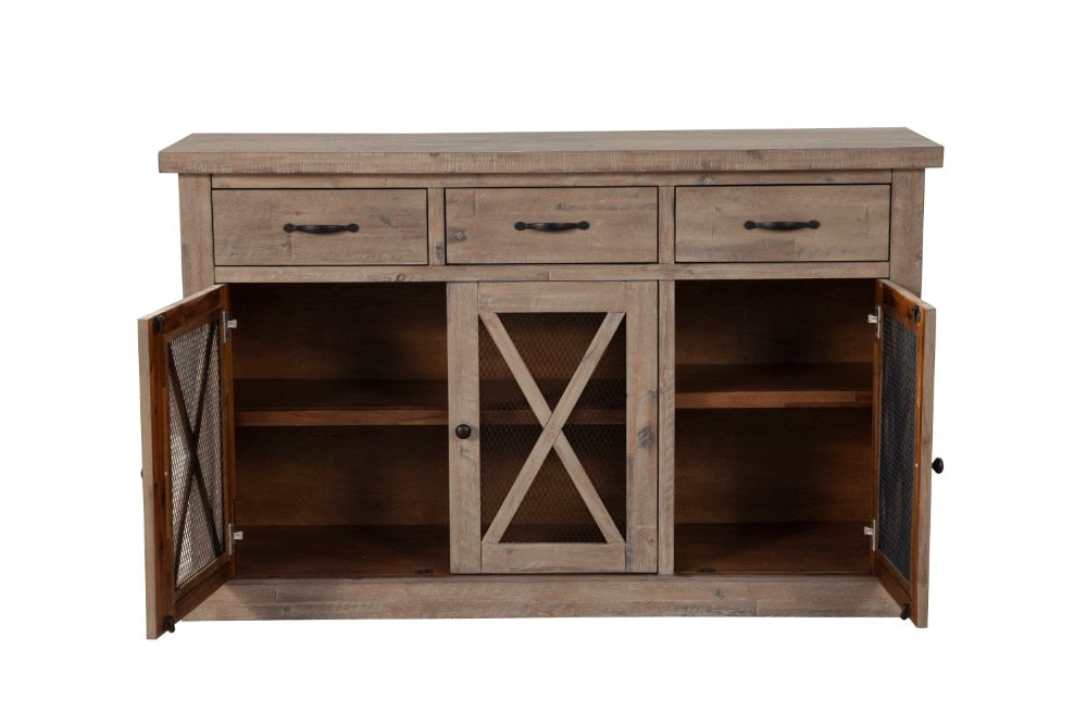 Alpine Furniture - Newberry Sideboard, Weathered Natural - 2068-06 veiw 3