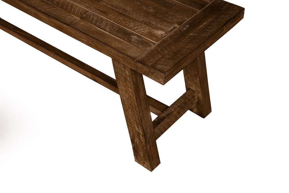 Alpine Furniture - Newberry Wood Dining Bench, Medium Brown - 4068-03 veiw 4