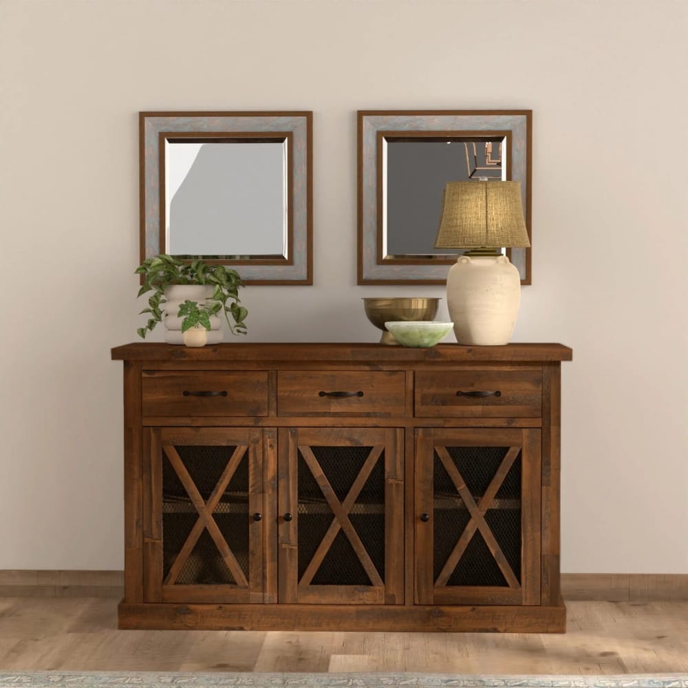 Alpine Furniture - Newberry Wood Sideboard, Medium Brown - 4068-06 view 4