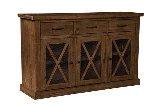 Alpine Furniture - Newberry Wood Sideboard, Medium Brown - 4068-06 veiw 1