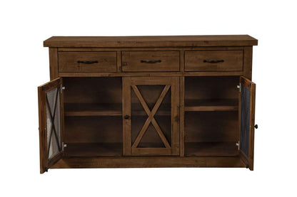 Alpine Furniture - Newberry Wood Sideboard, Medium Brown - 4068-06 veiw 4