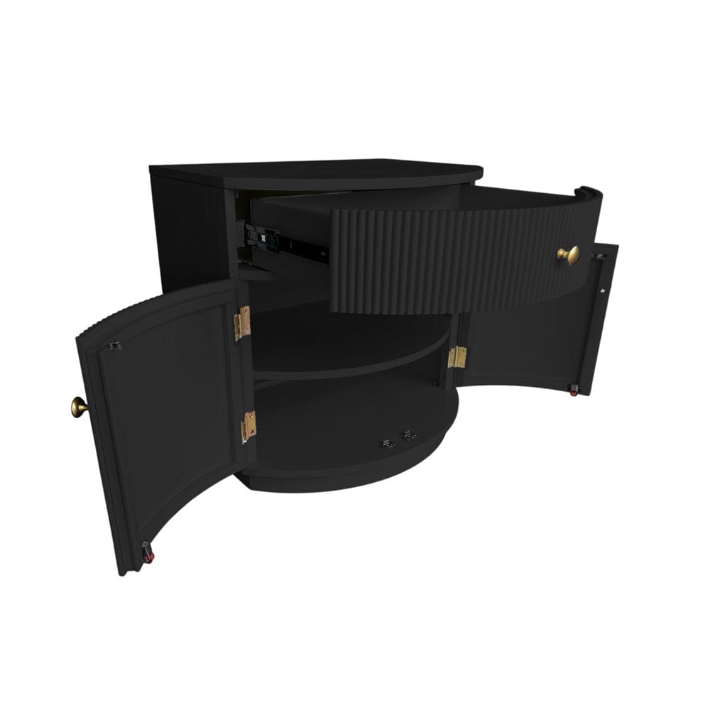 Alpine Furniture - Olivia Nightstand, Black - 2512BLK-02 view 6