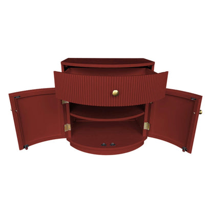 Alpine Furniture - Olivia Nightstand, Burgundy - 2512RED-02 view 5