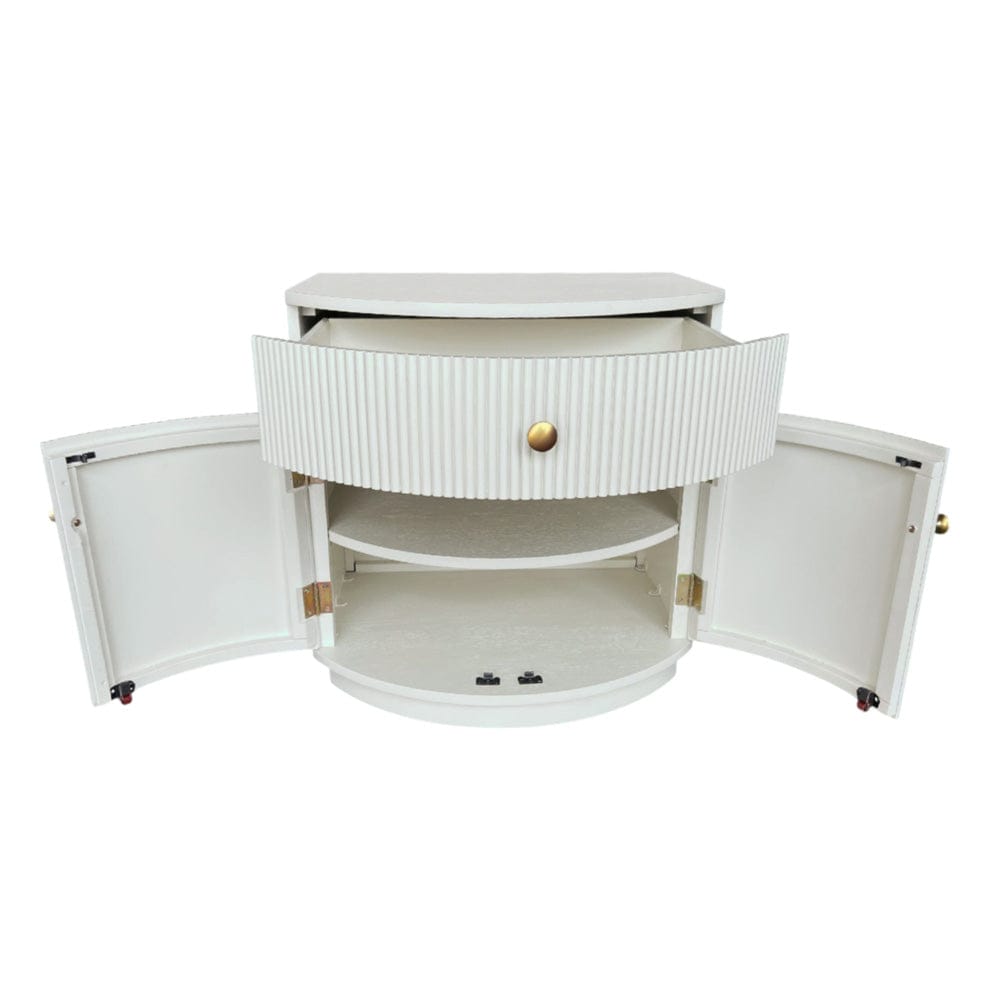 Alpine Furniture - Olivia Nightstand, Coconut Milk - 2512WHT-02 view 7
