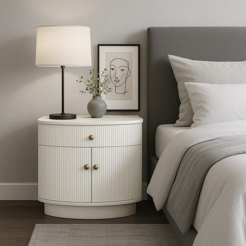 Alpine Furniture - Olivia Nightstand, Coconut Milk - 2512WHT-02 view 8