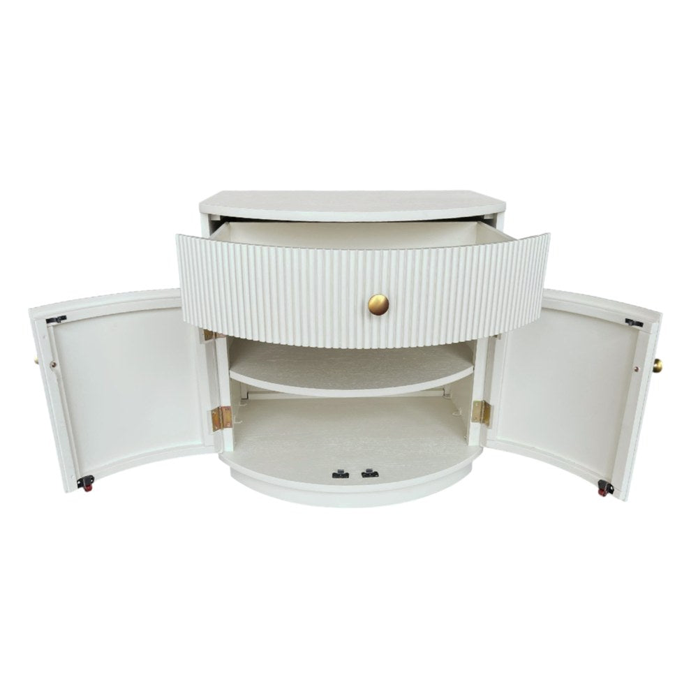 Alpine Furniture - Olivia Nightstand, Coconut Milk - 2512WHT-02 view 4
