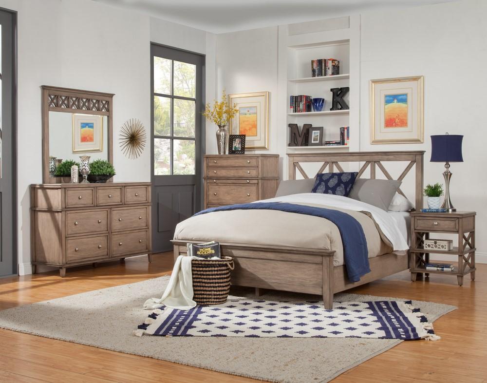 Alpine Furniture - Potter Full Size Panel Bed, French Truffle - 1055-08F veiw 3