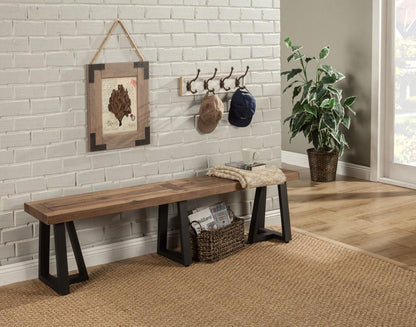 Alpine Furniture - Prairie Dining Bench, Natural/Black - 1568-03 veiw 2