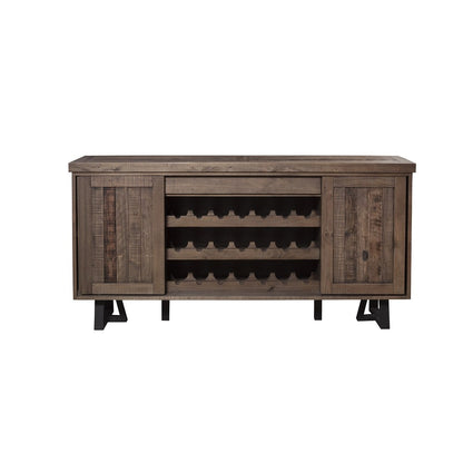 Alpine Furniture - Prairie Sideboard with Wine Holder, Natural/Black - 1568-06 view 2
