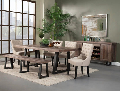 Alpine Furniture - Prairie Sideboard with Wine Holder, Natural/Black - 1568-06 view 4