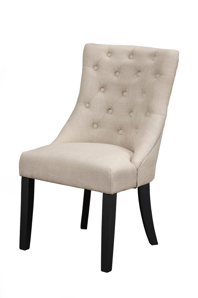 Alpine Furniture - Prairie Upholstered Side Chairs, Cream Linen (Set of 2) - 1568-02 veiw 1