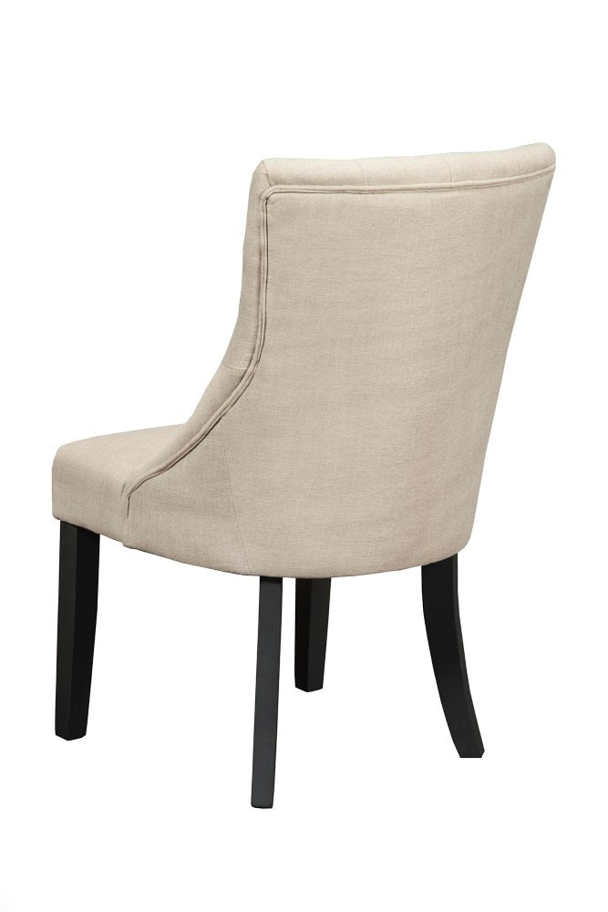 Alpine Furniture - Prairie Upholstered Side Chairs, Cream Linen (Set of 2) - 1568-02 veiw 2