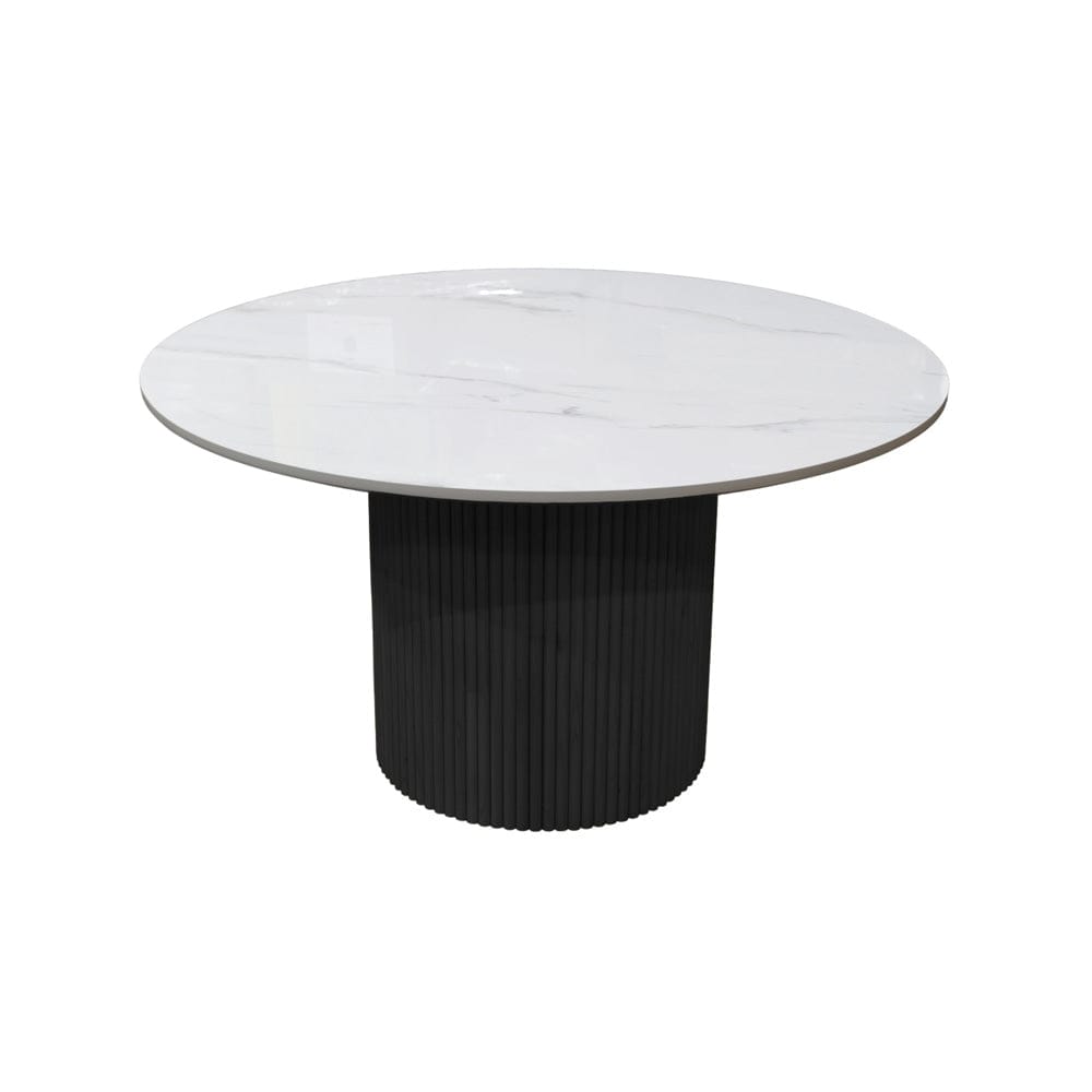 Alpine Furniture - Reba Quartz Top Round Dining Table, Black - 5868BLK-QUA-25 view 1