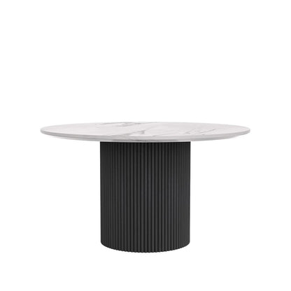 Alpine Furniture - Reba Quartz Top Round Dining Table, Black - 5868BLK-QUA-25 view 2
