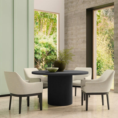 Alpine Furniture - Reba Round Dining Table, Black - 5868BLK-25 view 5