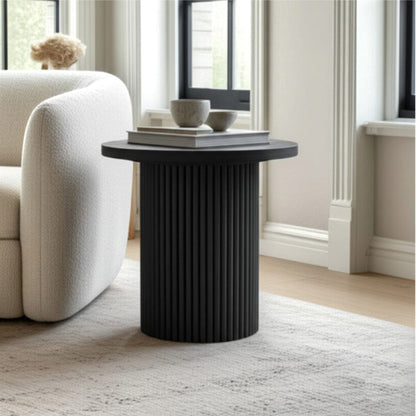 Alpine Furniture - Reba Round End Table, Black - 5868BLK-62 view 6