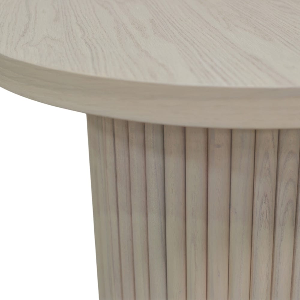 Alpine Furniture - Reba Round End Table, White Wash - 5868W-62 view 4