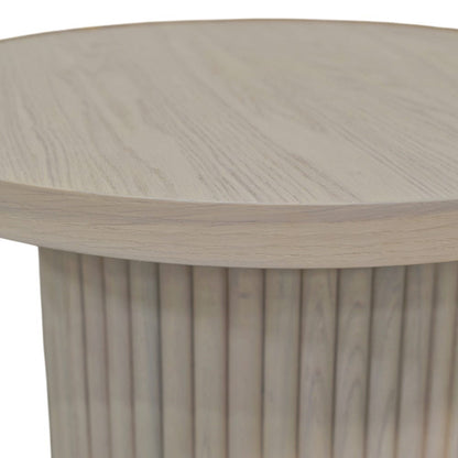 Alpine Furniture - Reba Round End Table, White Wash - 5868W-62 view 5