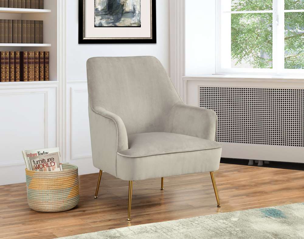 Alpine Furniture - Rebecca Leisure Chair, Grey - 9010-1-GRY veiw 1
