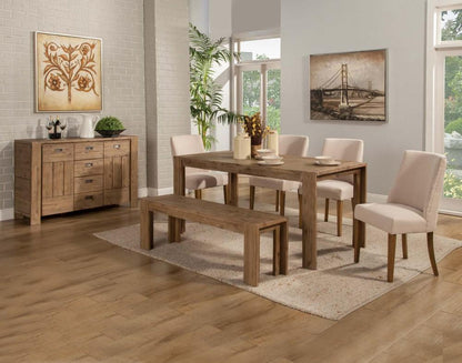 Alpine Furniture - Seashore Fixed Top Dining Table, Antique Natural - 8868-01 veiw 2