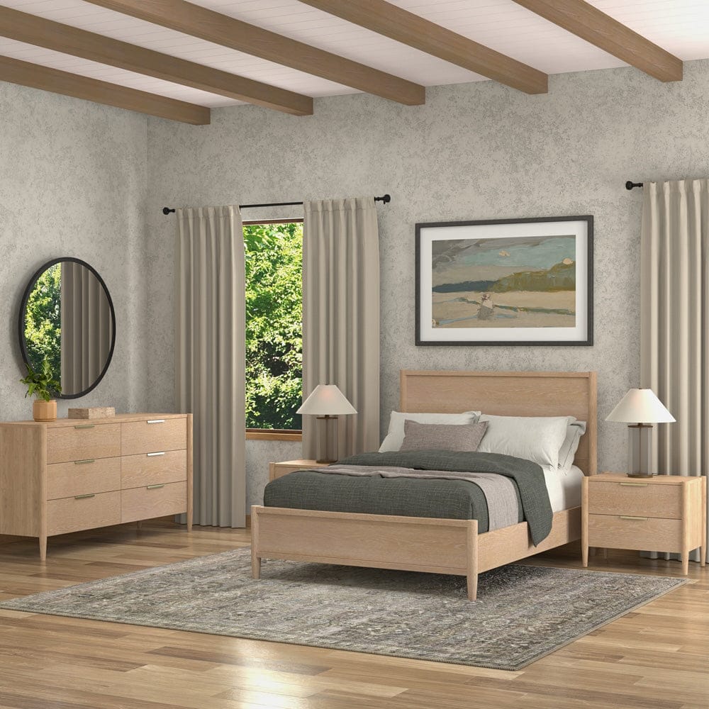 Alpine Furniture - Sinclair California King Panel Bed, Natural - 3458NAT-07CK view 5