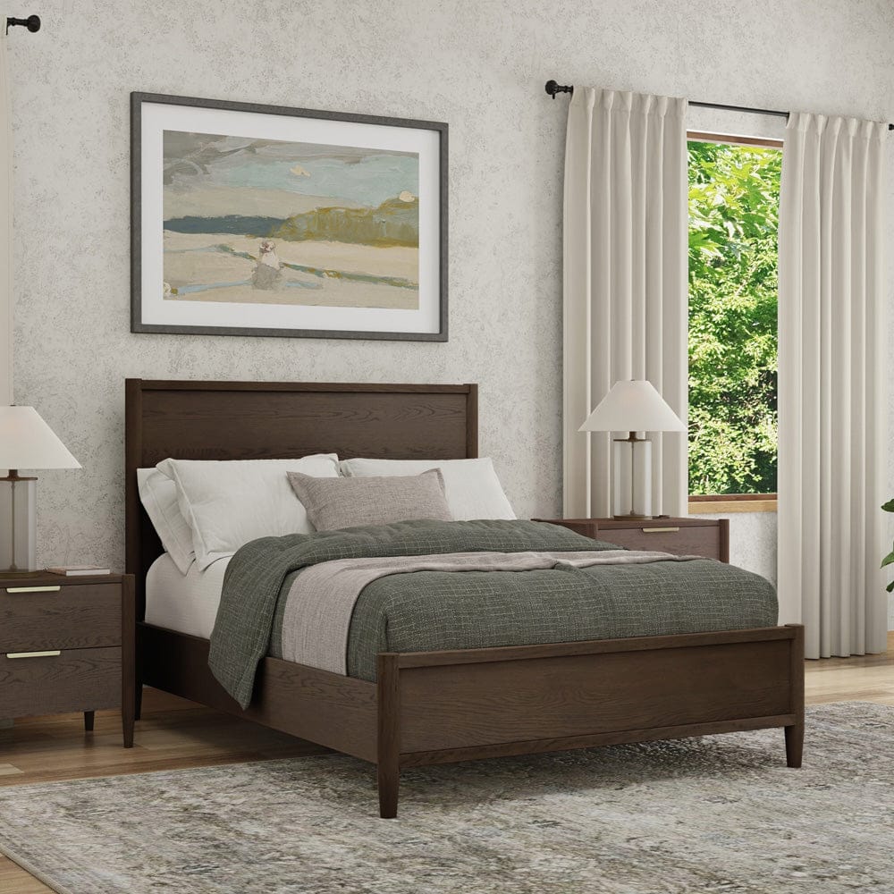 Alpine Furniture - Sinclair California King Panel Bed, Walnut - 3458WAL-07CK view 8