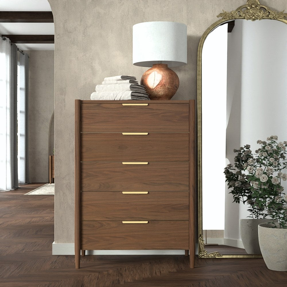 Alpine Furniture - Sinclair Chest, Walnut - 3458WAL-05 view 8