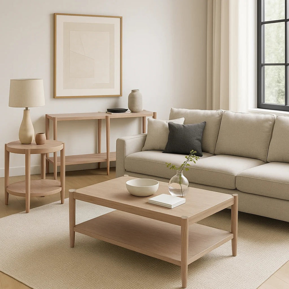 Alpine Furniture - Sinclair Console Table, Natural - 3458NAT-63 view 10