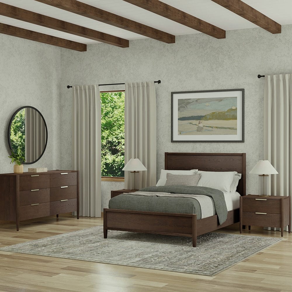 Alpine Furniture - Sinclair Full Panel Bed, Walnut - 3458WAL-08F view 7