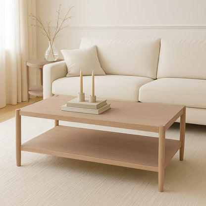 Alpine Furniture - Sinclair Rectangular Coffee Table, Natural - 3458NAT-61 view 8