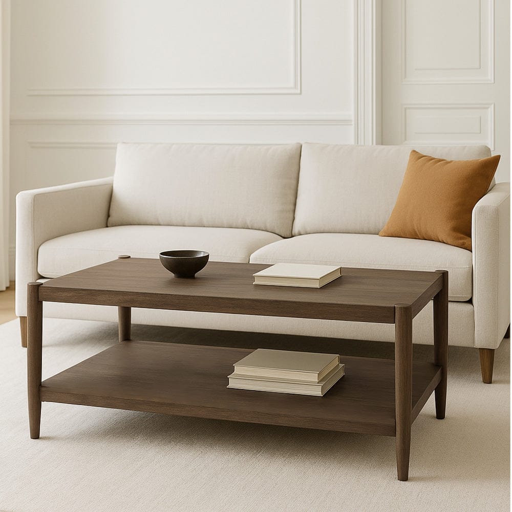 Alpine Furniture - Sinclair Rectangular Coffee Table, Walnut - 3458WAL-61 view 7