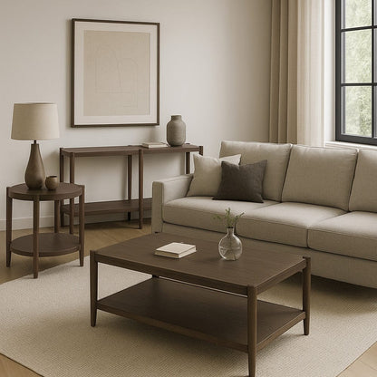 Alpine Furniture - Sinclair Rectangular Coffee Table, Walnut - 3458WAL-61 view 8
