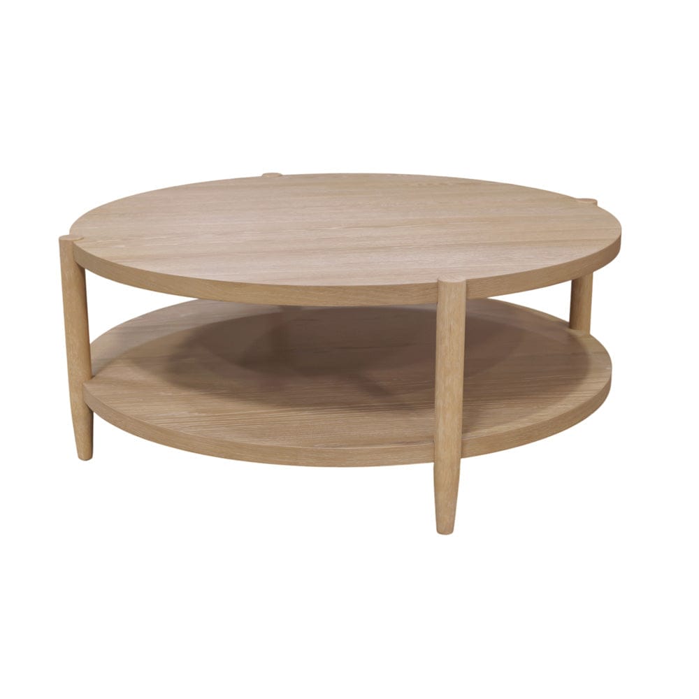 Alpine Furniture - SInclair Round Coffee Table, Natural - 3458NAT-65 view 1