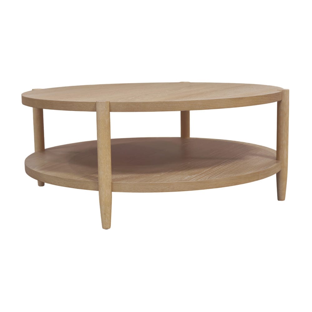 Alpine Furniture - SInclair Round Coffee Table, Natural - 3458NAT-65 view 3