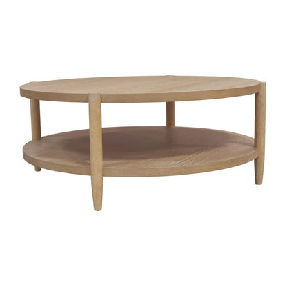 Alpine Furniture - SInclair Round Coffee Table, Natural - 3458NAT-65 view 3