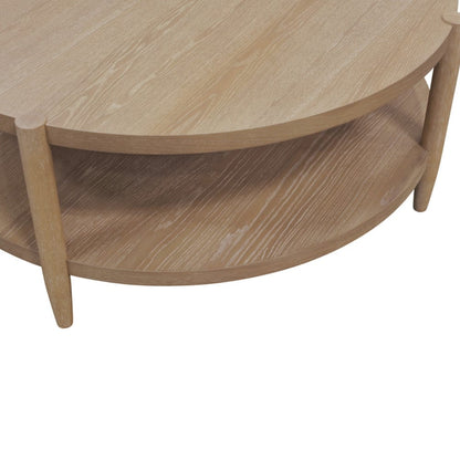 Alpine Furniture - SInclair Round Coffee Table, Natural - 3458NAT-65 view 5