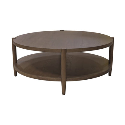 Alpine Furniture - SInclair Round Coffee Table, Walnut - 3458WAL-65 view 1