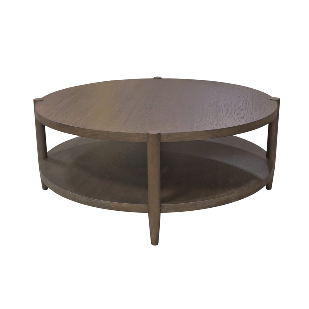 Alpine Furniture - SInclair Round Coffee Table, Walnut - 3458WAL-65 view 3