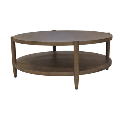 Alpine Furniture - SInclair Round Coffee Table, Walnut - 3458WAL-65 view 4