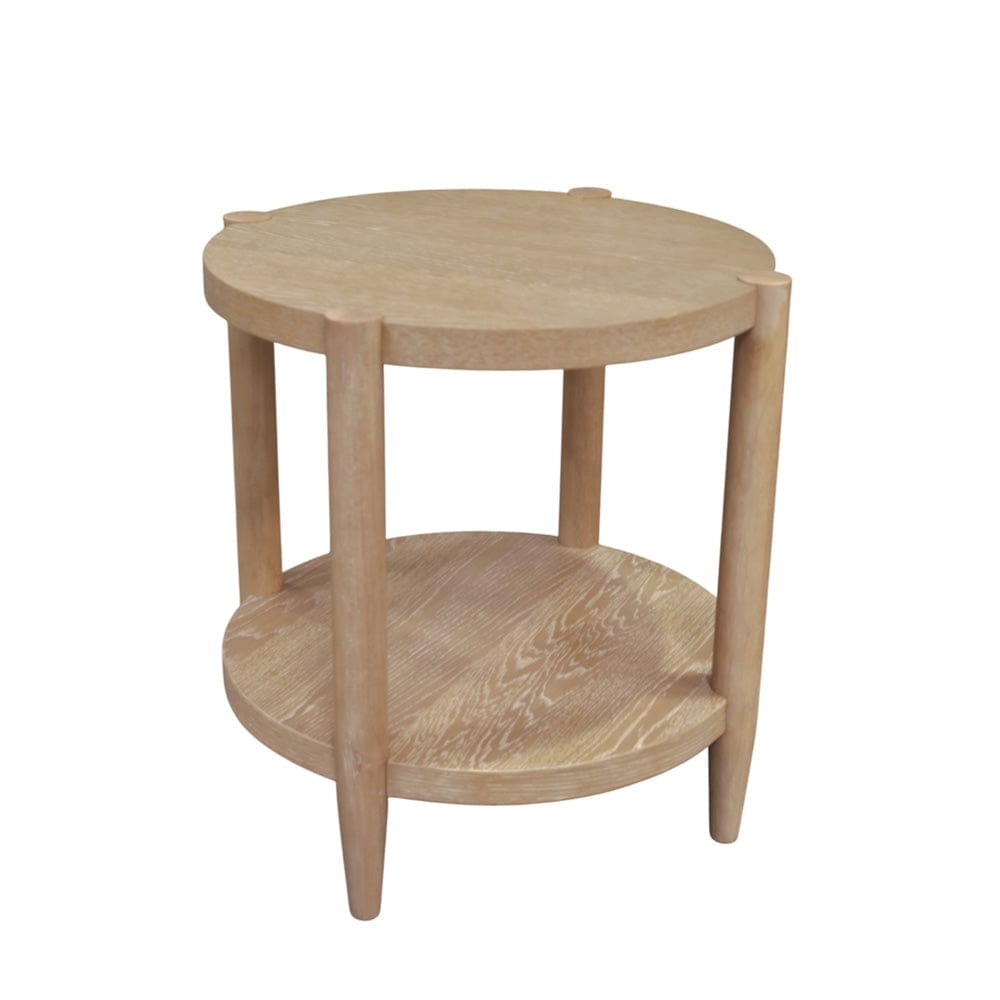 Alpine Furniture - Sinclair Round End Table, Natural - 3458NAT-62 view 1