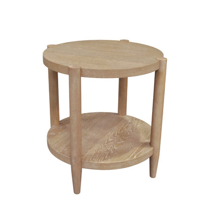 Alpine Furniture - Sinclair Round End Table, Natural - 3458NAT-62 view 1