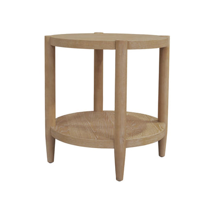 Alpine Furniture - Sinclair Round End Table, Natural - 3458NAT-62 view 3