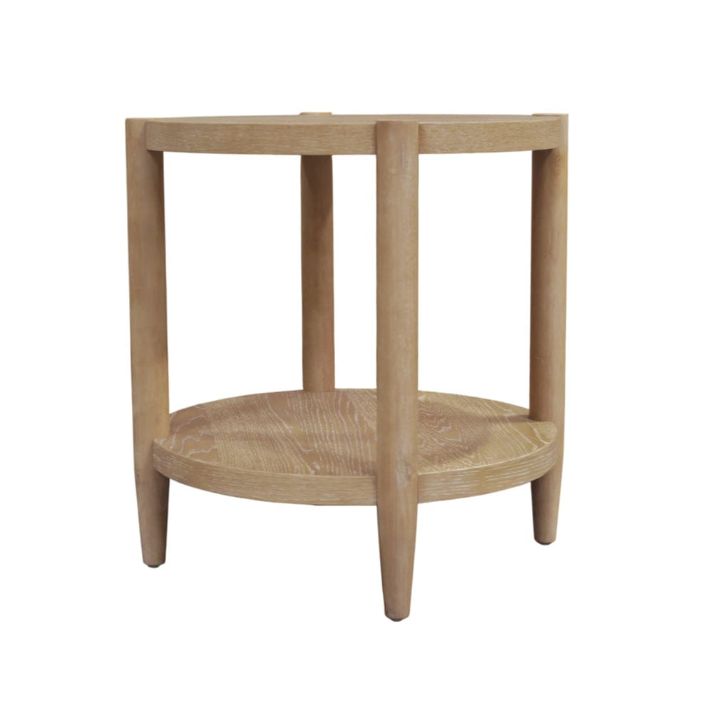 Alpine Furniture - Sinclair Round End Table, Natural - 3458NAT-62 view 4